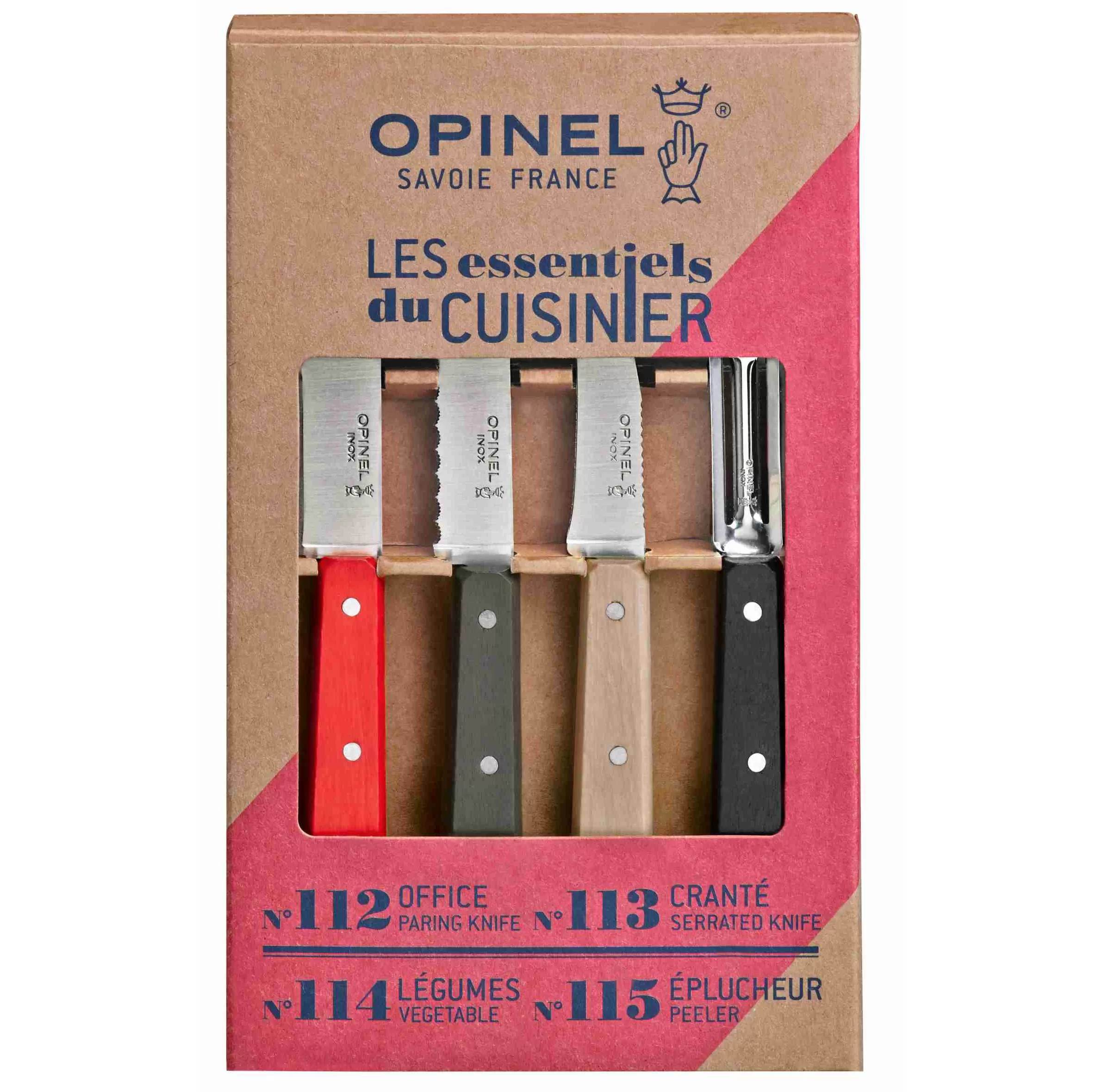 Confezione 4 coltelli les essentiels opinel