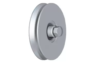 Ruota in acciaio inox gola v 1301÷1317 fac